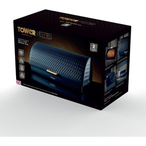 Empire Roll Top Bread Bin Midnight Blue