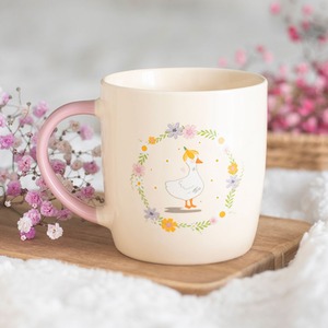 Ceramic Floral Duck Mug