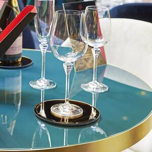 450ml Eclat Cristal Amarante Stemmed Wine Glasses - Clear - Set of 6