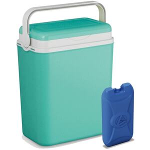 12L Camping Lunch Cooler Box with 1 Ice Pack - Turquoise