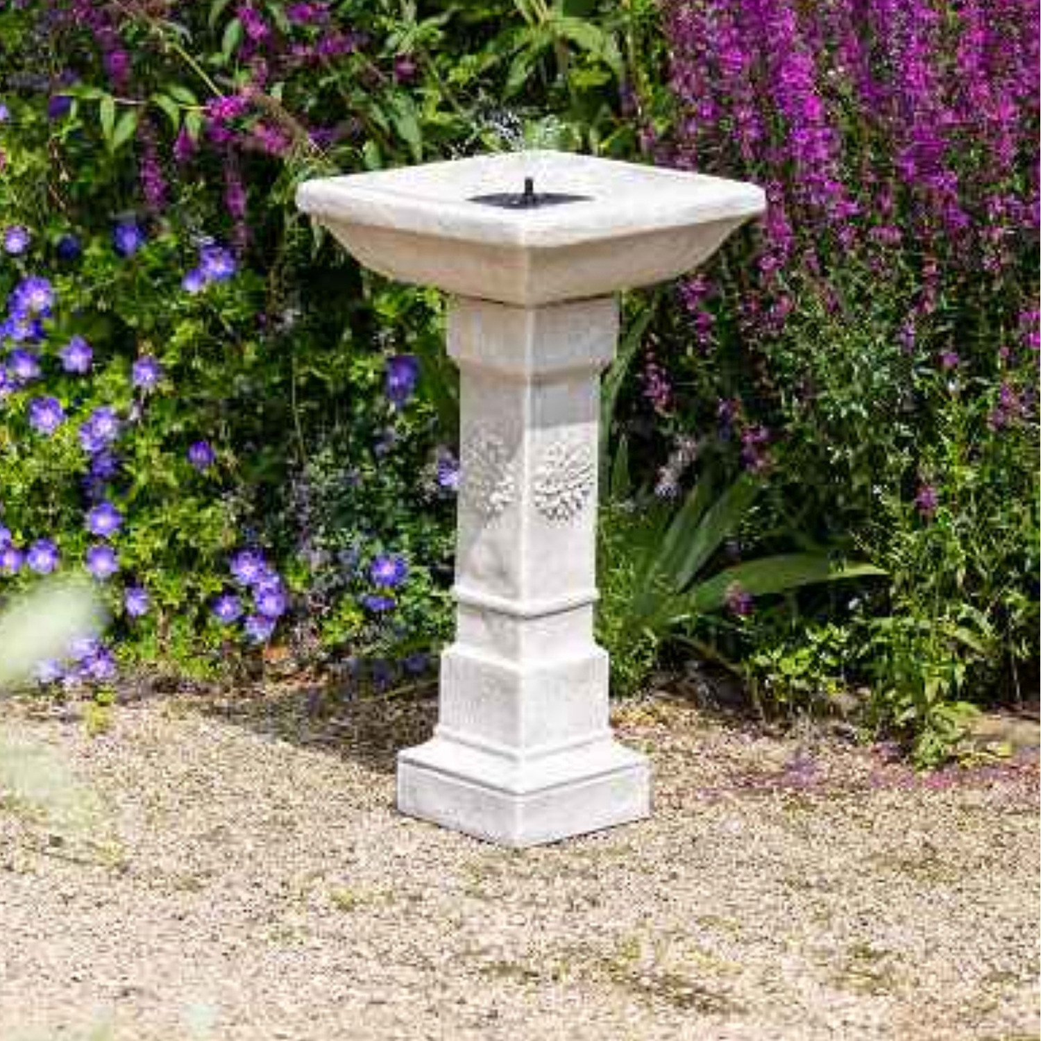 Image of Budding Dahlia Solar Bird Bath Water&hellip;