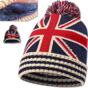 Union Jack Flag Winter Thermal Beanie HATS, Warm n Stretcy