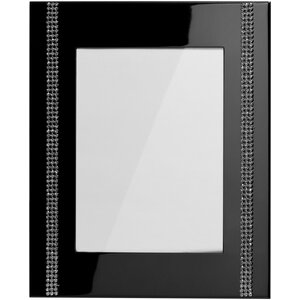 Opulence Silver Plate Steel Black 4 x 6 Photo Frame