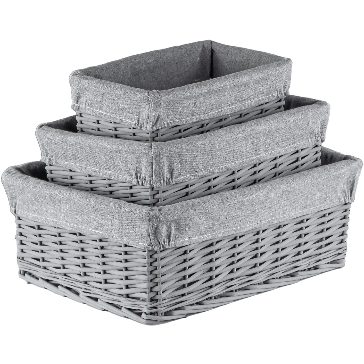Image of Innoteck Wicker Storage Basket with Lining&hellip;