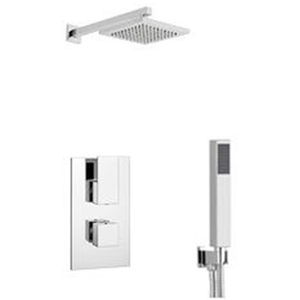 Chrome Concealed Mixer Shower With Overhead Drencher  Hand Shower