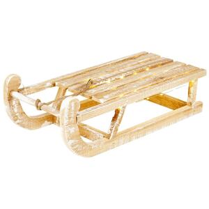Display Sledge with LED Lights - 30cm - Brown