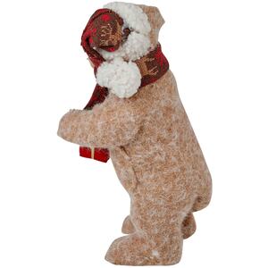 38cm Large Festive Christmas Standing Bear - White