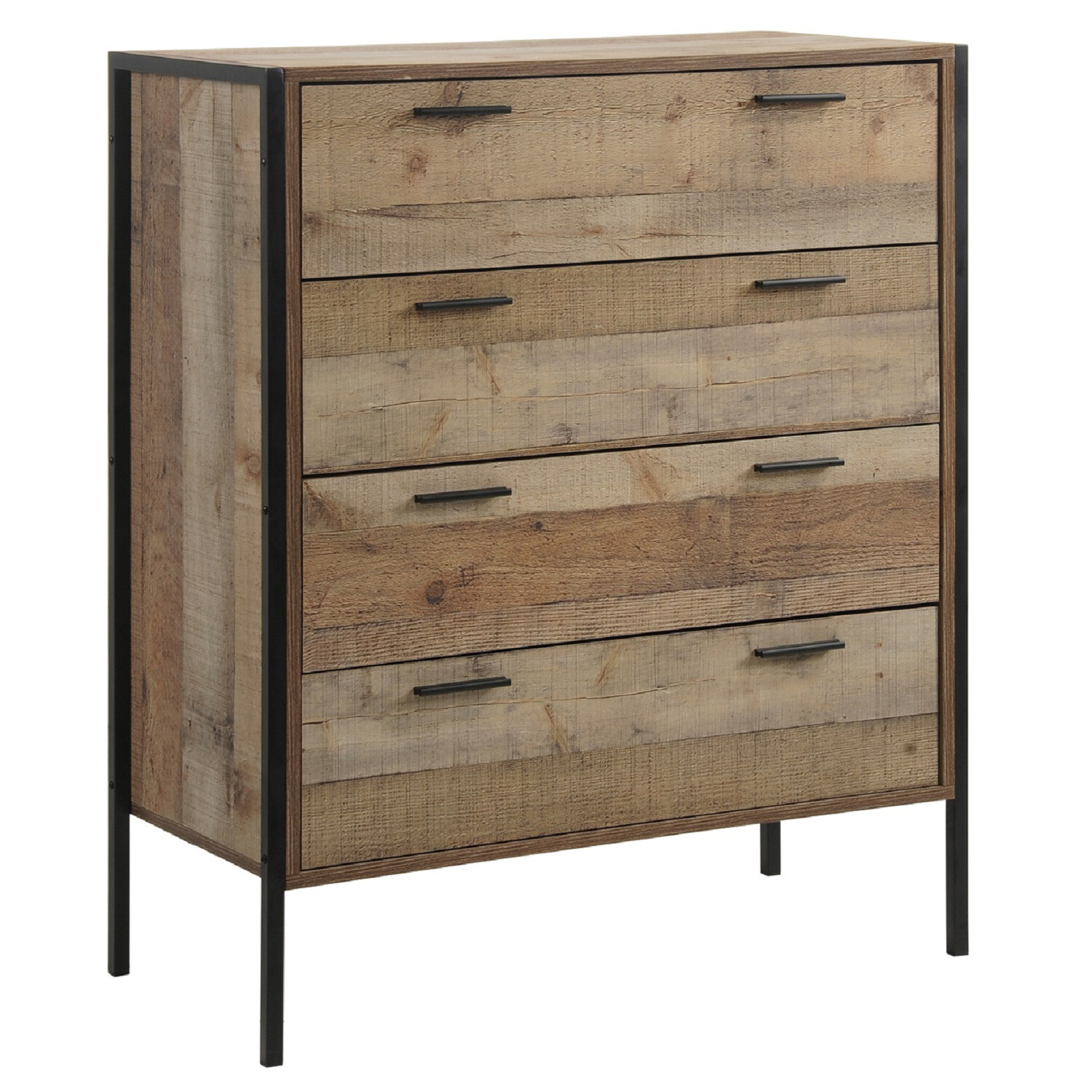 Stretton Four Drawer Chest - Rustic Oak