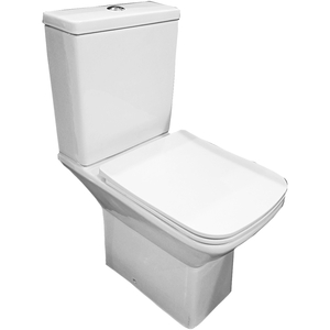 Short Open Back Toilet Set With a Soft Close Seat