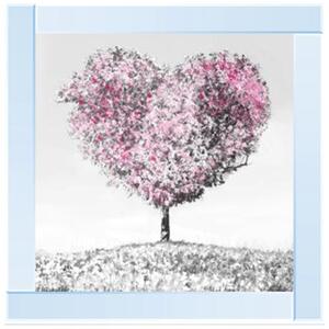 Heart Tree Glitter Liquid Wall Art