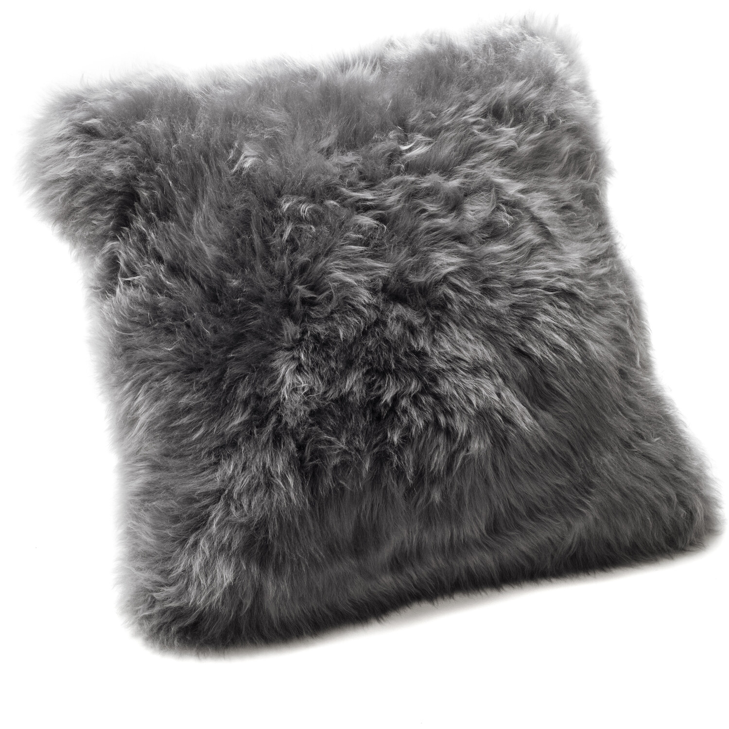 Natural Sheepskin Cushion - Grey