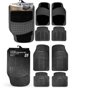 Universal Car Mats Black Trim To Fit Floor Mats Set of 4
