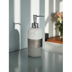 Showerdrape Luxe Grey/White Liquid Soap Dispenser