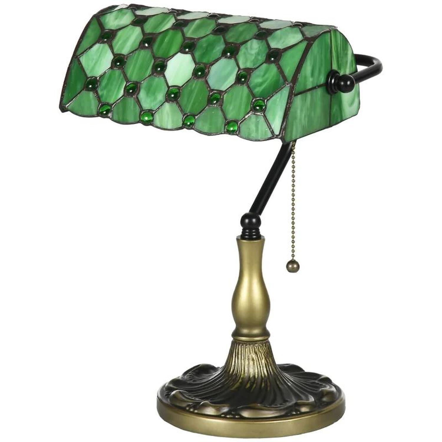 Image of Stained Glass Table Lamp - Green
