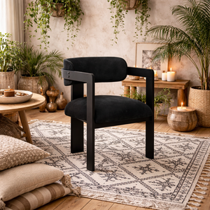Thurles Velvet Dining Chair with Armrests