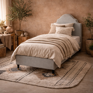 Monterey Single Bed Frame in Soft Linen Blend
