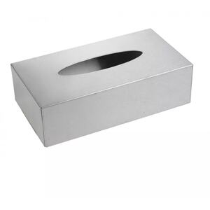 Stainless Steel Tissue Box Holder - Silver