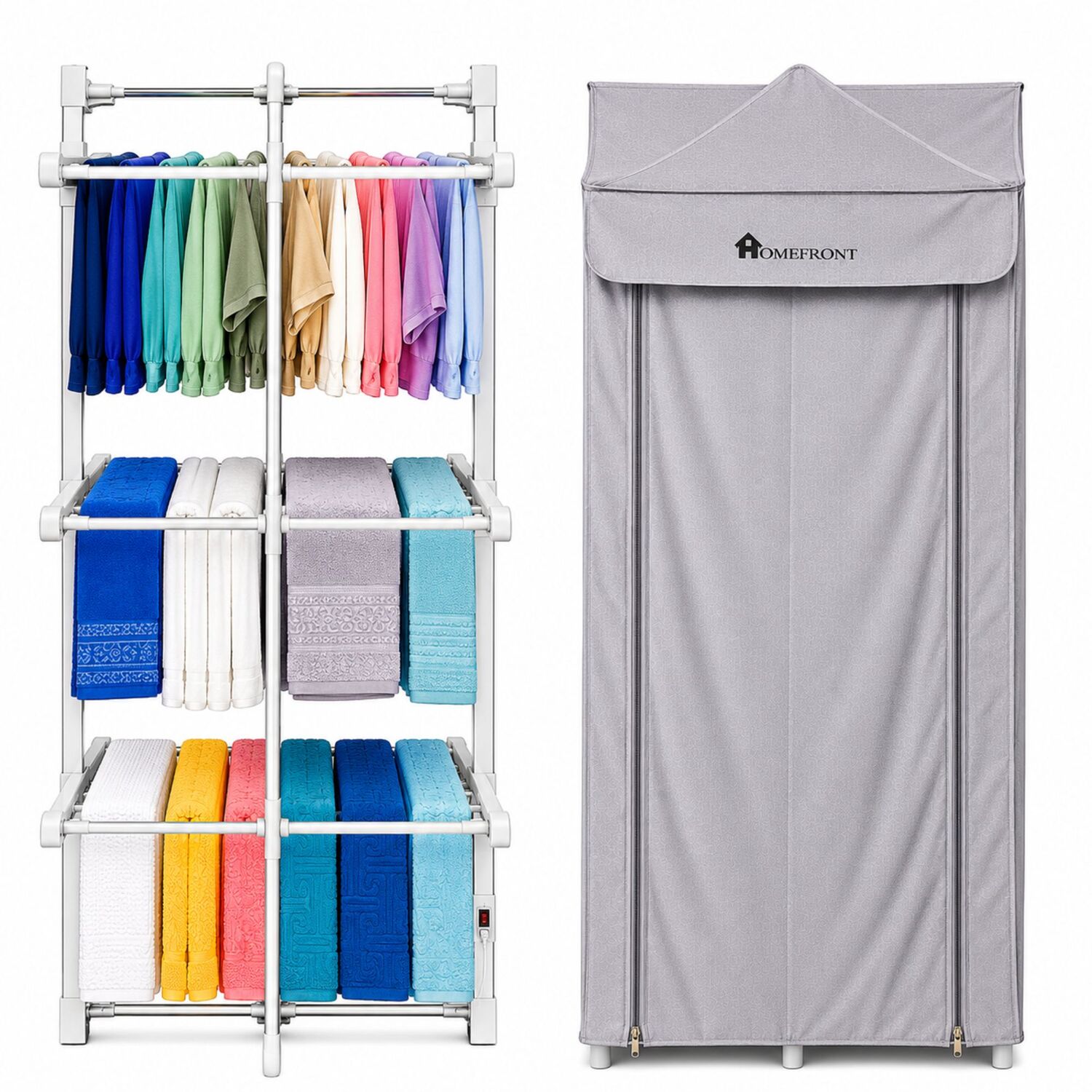 Homefront 3 Tier Electric Heated Clothes Airer - Silver