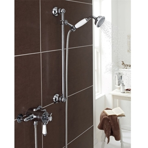 Chrome Thermostatic Exposed Mixer Shower With Adjustable  Slide Rail Kit