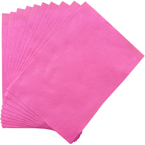 Pack of 10 A4 Pink Coloured Felt 180gsm Sheets
