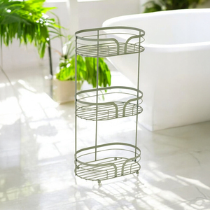 Showerdrape Dante Freestanding Floor Caddy and 2 Tier Shower Caddy