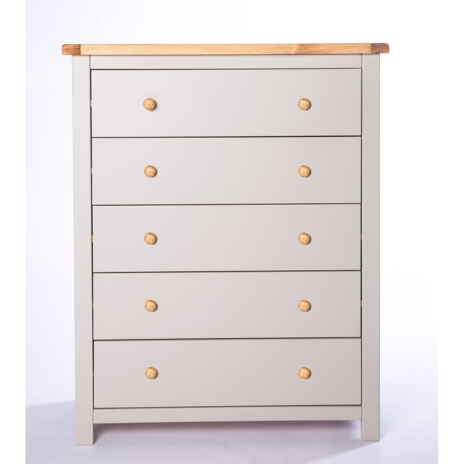 Argenta 5 Drawer Chest - Grey / Wood