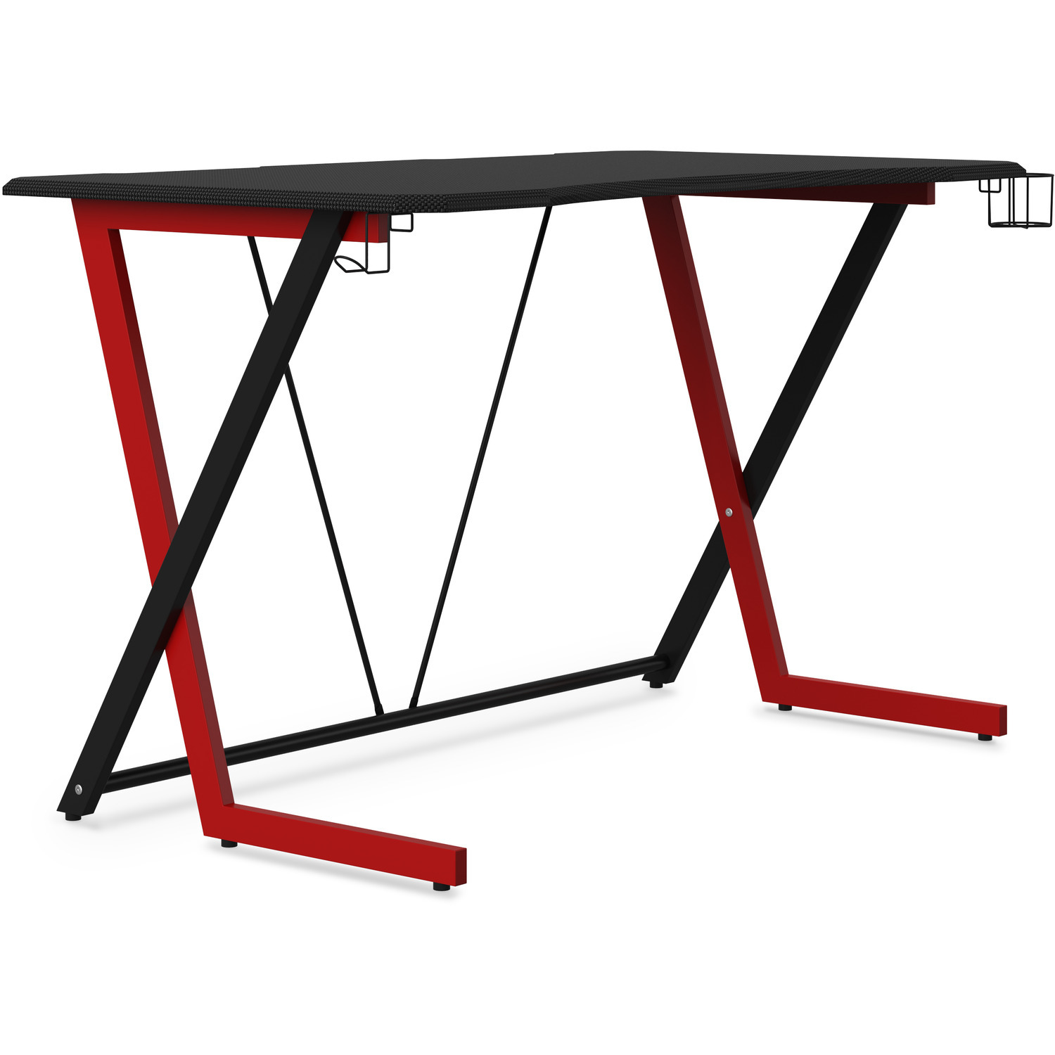 Alphason Phantom Gaming Desk - Black Red
