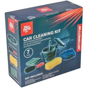 Dirt Devil 7 Piece Car Cleaning Kit - Multicoloured