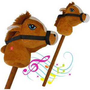 Kids Hobby Horse Toy with Galloping Sounds and Handles