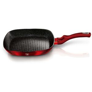 Berlinger Haus 3pc Burgundy Aluminium Frying Grill Pan - Red