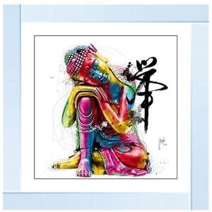 Buddha Multi Glitter Liquid Wall Art
