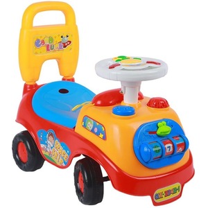 Kids First Ride On Car with Sounds and Storage Box Non-Slip Wheels