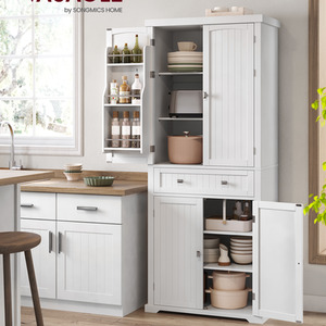 Tall Kitchen Pantry Cupboard, 182.1 cm High Freestanding Tall