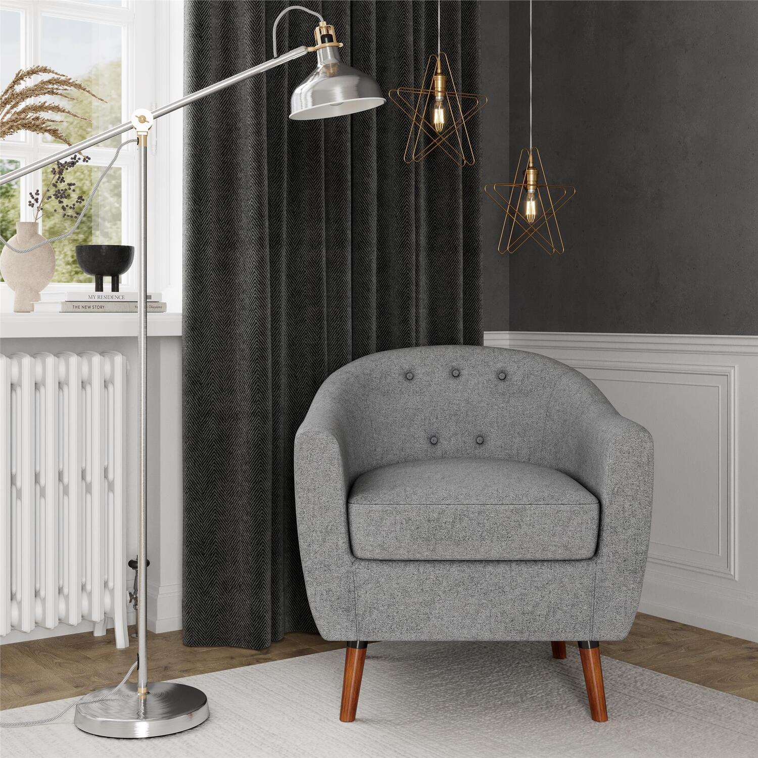 Brie Accent Chair - Grey Linen