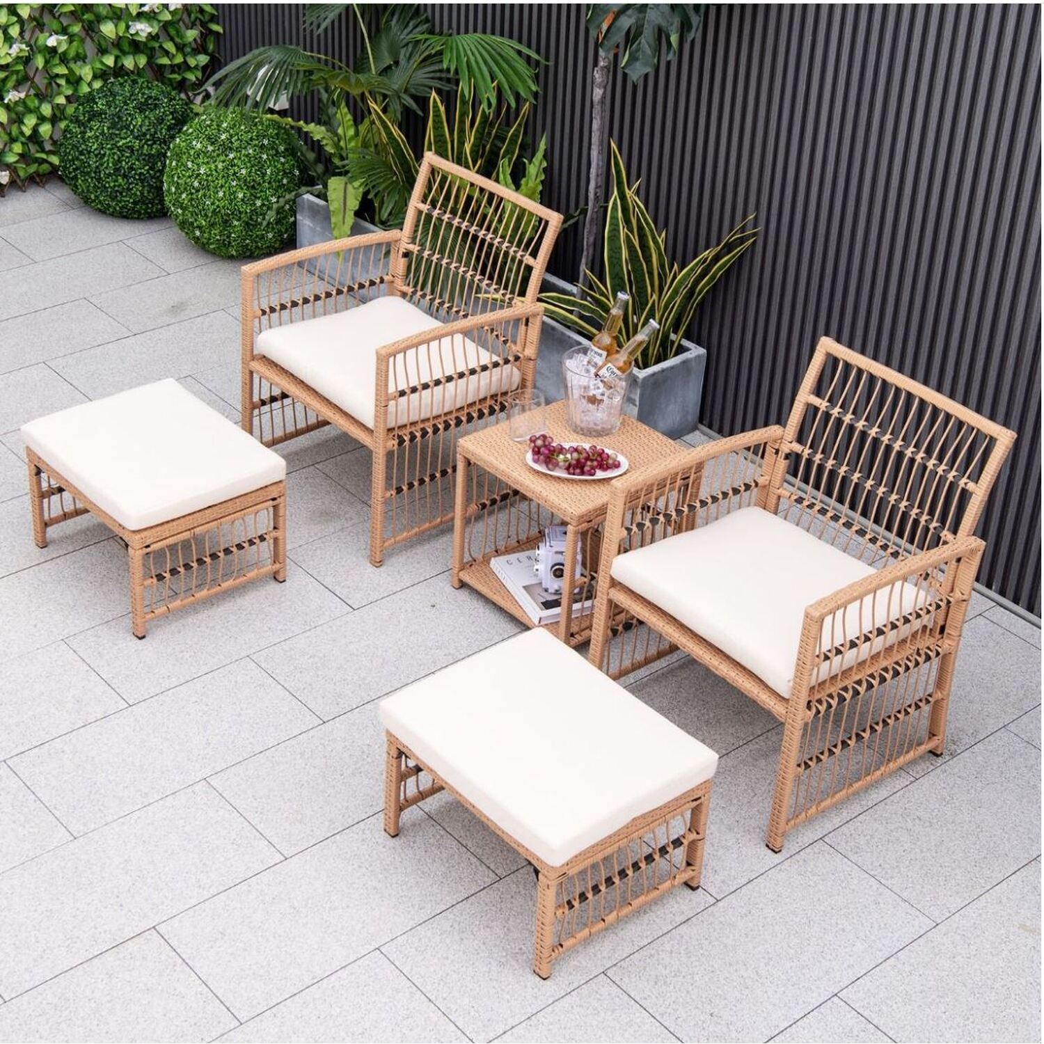 Santorini Bistro Set - Beige