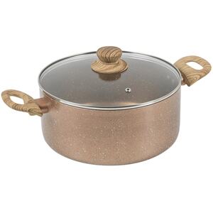 20cm Rose Gold Induction Casserole Pot - Rose-Gold