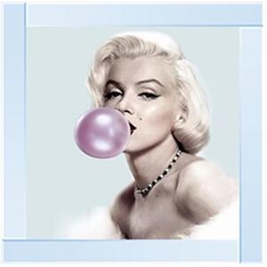 Marilyn Bubblegum ii Glitter Liquid Wall Art