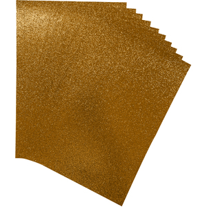 Pack of 10 A4 Orange Coloured Glitter Card 230gsm Sheets