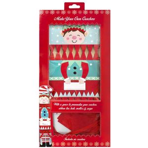 Pack of 6 Make Your Own Personalised Christmas Crackers - Cute Elf