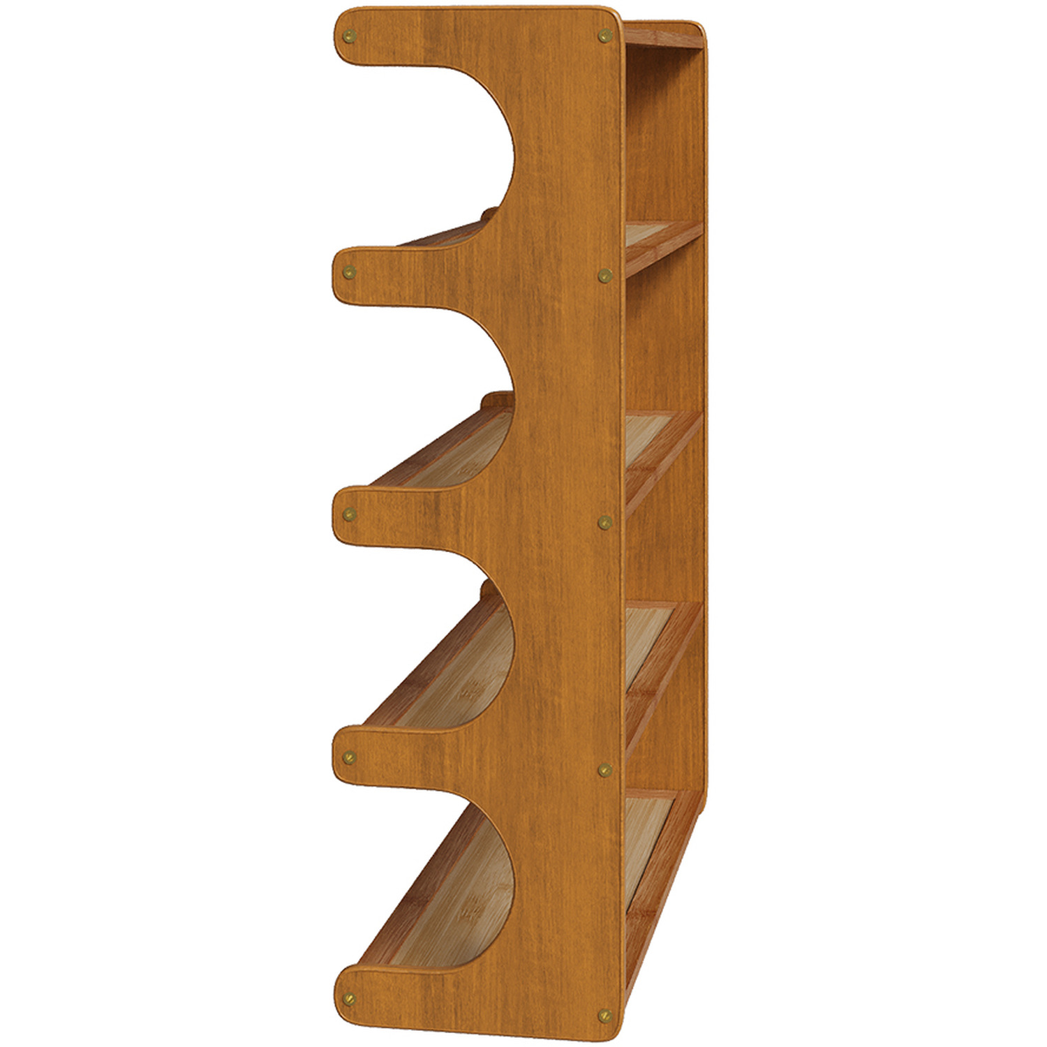 4-tier Bamboo Shoe Storage Rack - Brown 68cm