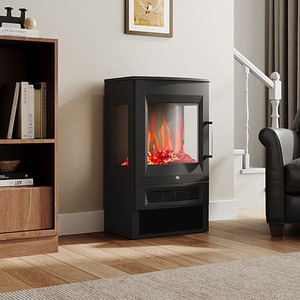 Electric Standing Fireplace with Remote Control