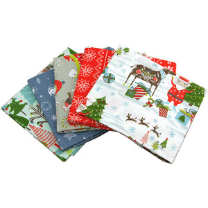 Happy Holidays Cotton Fat Quarter Bundle (5 pack)