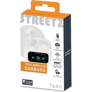 Streetz T600 ANC True Wireless Earbuds with LCD Screen