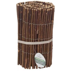Wooden Willow Garden Border Edging & Flexible Picket Fencing - Brown - Set of 2