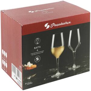 Pasabahce Napa 360ml Stemmed Wine Glasses - Clear - Set of 6