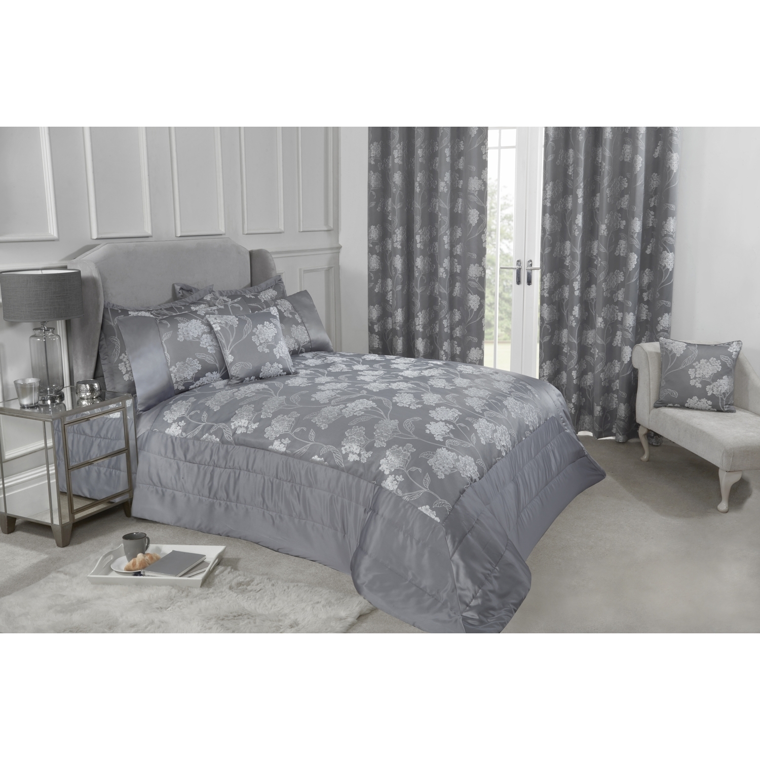 Blossom Bedspread - Duck Egg