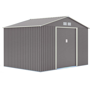 Rowlinson Trentvale 10x8 Metal Apex Shed Light Grey