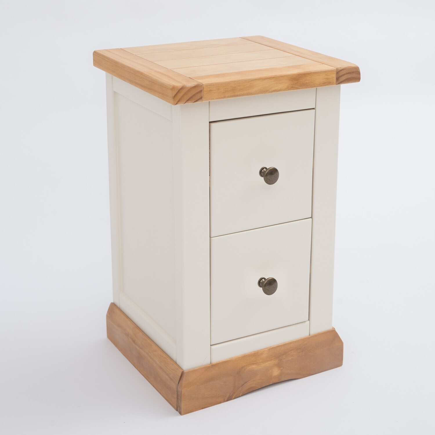 Cabinet Bits Trevi 2 Drawer Petite Bedside Cabinet - White