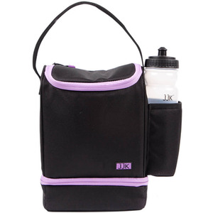 Dual Compartment Lunch Bag and Bottle Purple