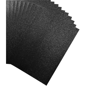 Pack of 10 A4 Black Coloured Glitter Card 230gsm Sheets